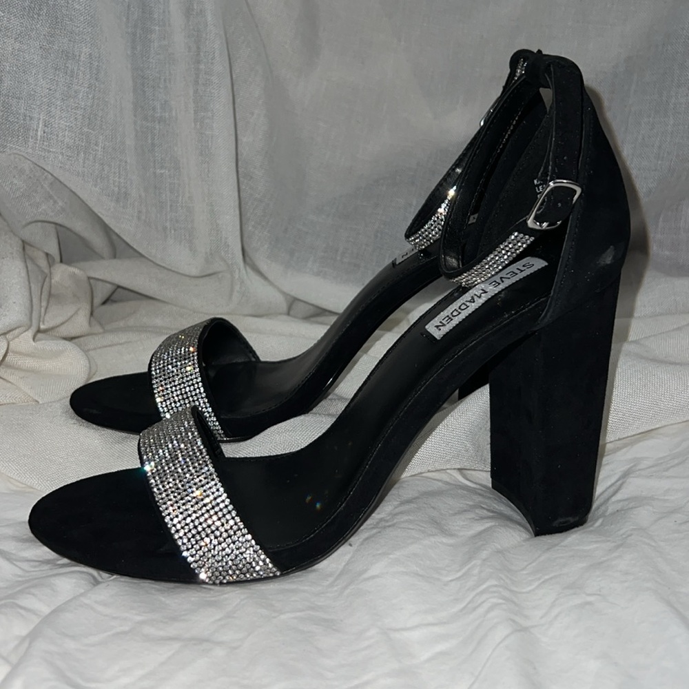 Kalina Embellished Suede Ankle-Strap Sandals - Picture 8 of 8